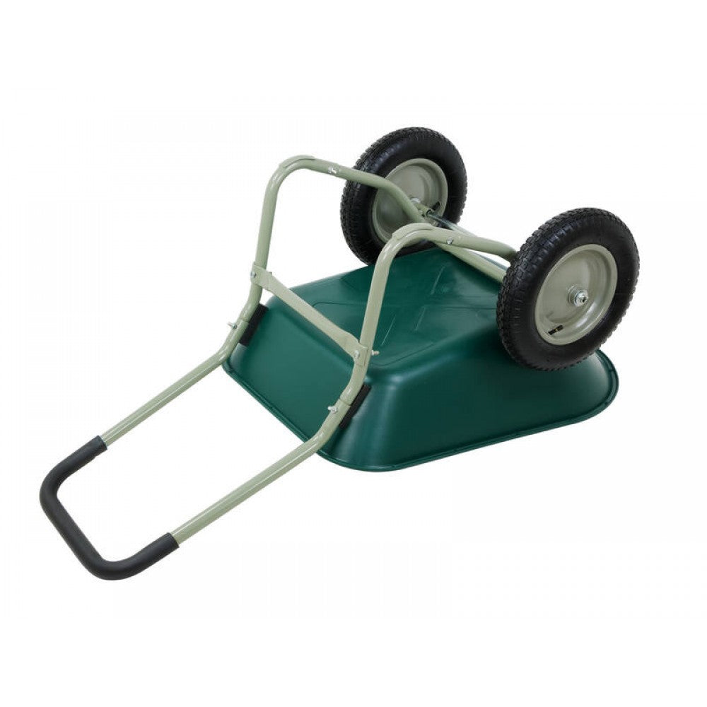 66L Wheelbarrow with Heavy Duty Plastic Tray & 2 Wheels - 150kg Load