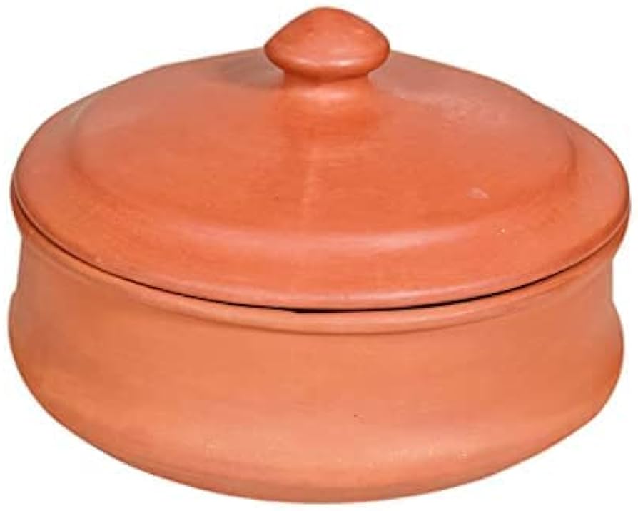 Clay Pot with Lid 14cm