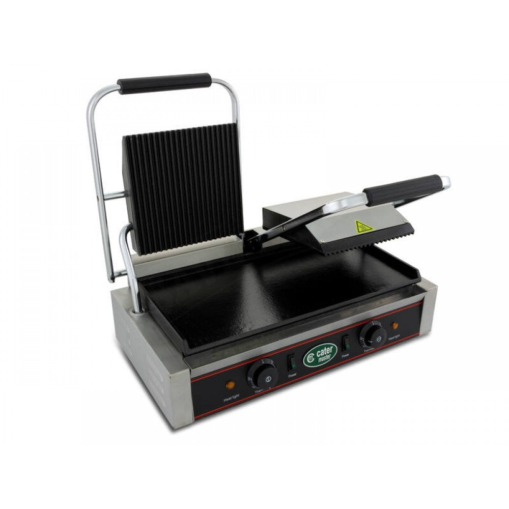 Double Panini Press 3.6kW - Commercial Toasted Sandwich Maker - Griddle Grill