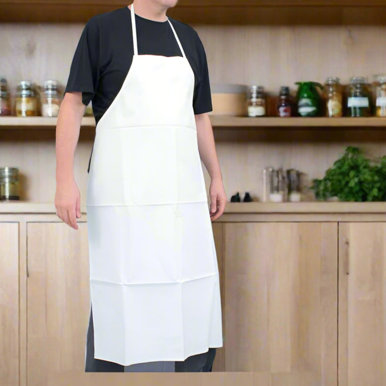 Butchers DCPR Wipedown Bib Apron - WHITE