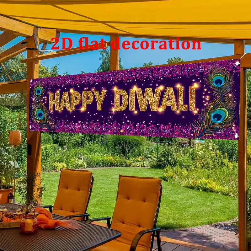 2D Flat, 1pc Indian Diwali Banner NO 2