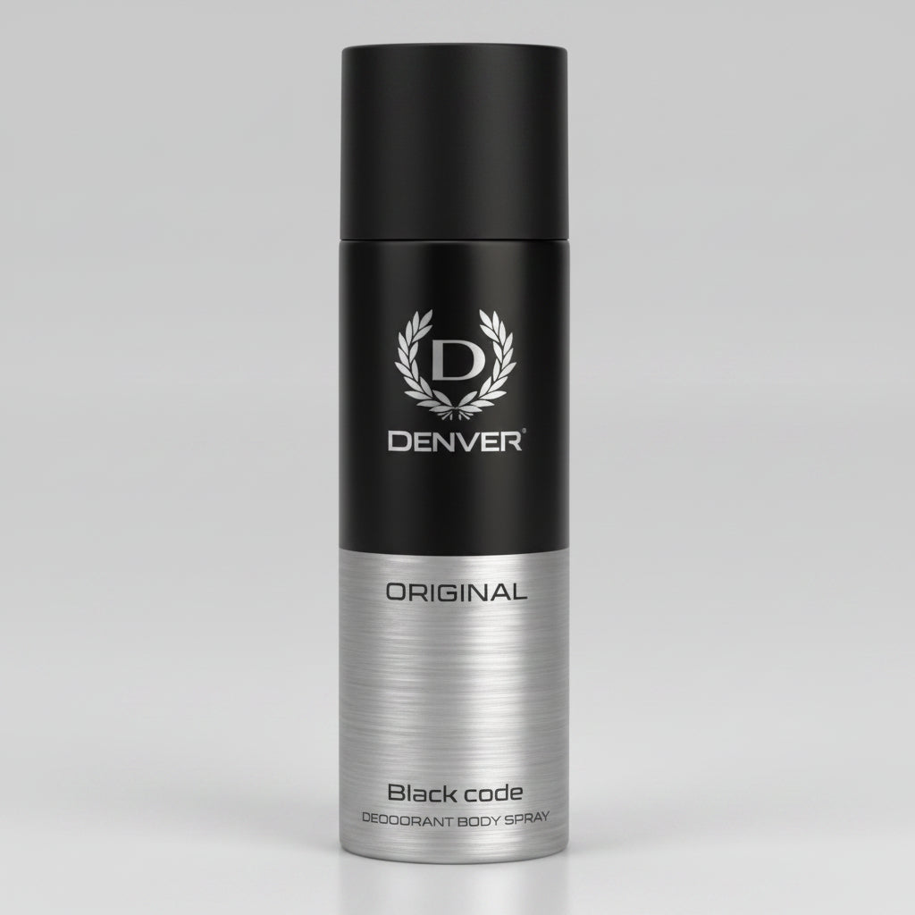 Denver Black Code Original Deodorant Body Spray For Men 150mls