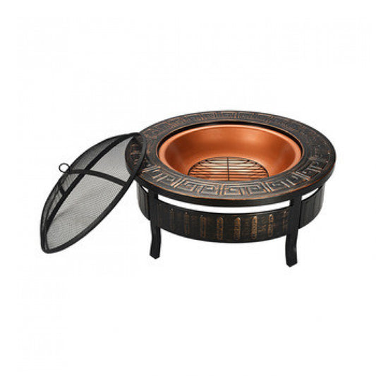 Barbeque Round Fire Pit Brazier Stove BBQ