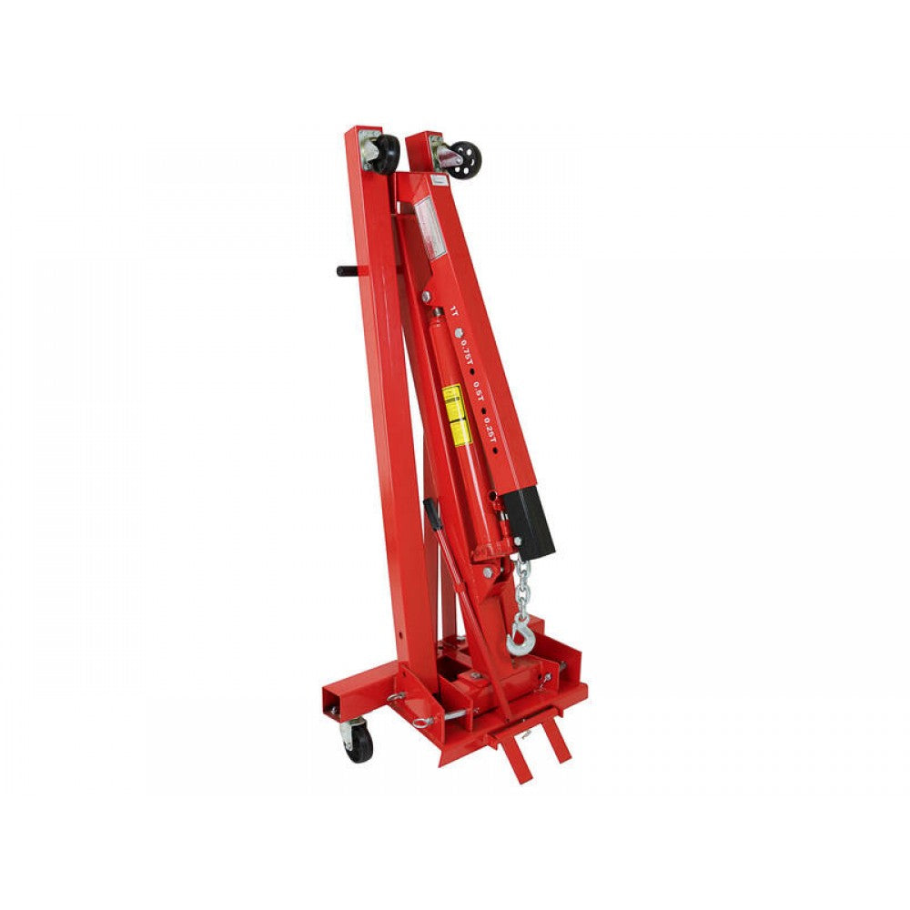 1000kg Engine Hoist Crane, TOOLCHIEF 1 Ton Mobile Folding Workshop Hoists Cranes