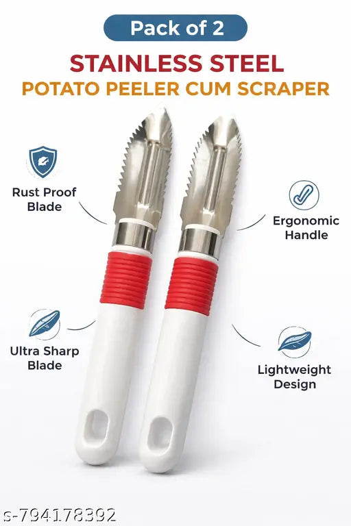 Stainless Steel Potato Peeler Cum Scraper
