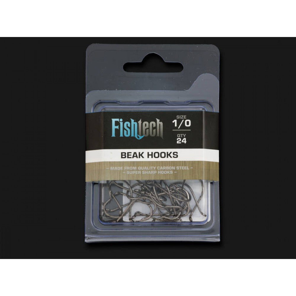 FISHTECH Beak Hook 1/0 - 24 Pack - Size #1 Fishing Hooks