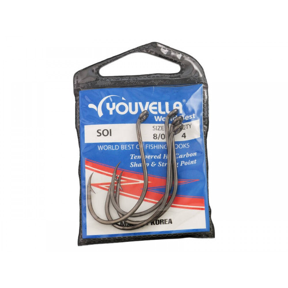 Soi Fishing Hooks - Size 8/0 - Pack of 4