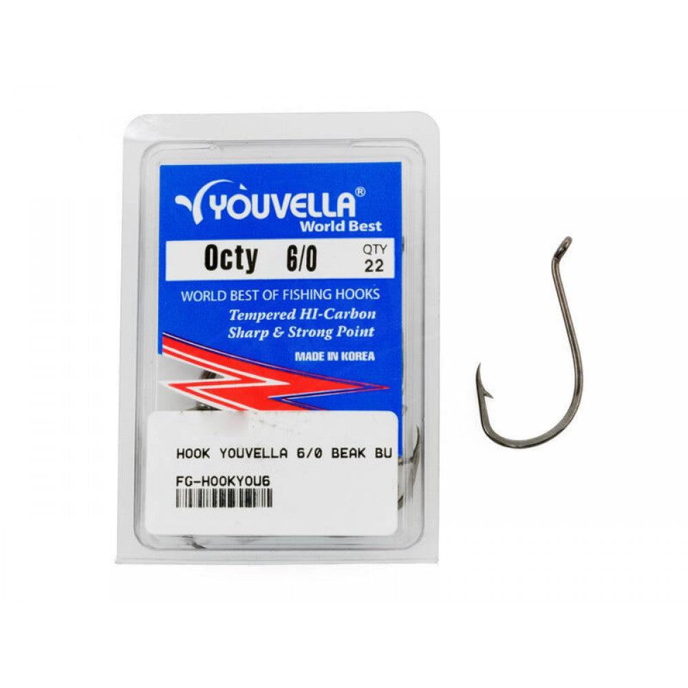 Octy Fishing Hooks Size 6/0 22Pcs
