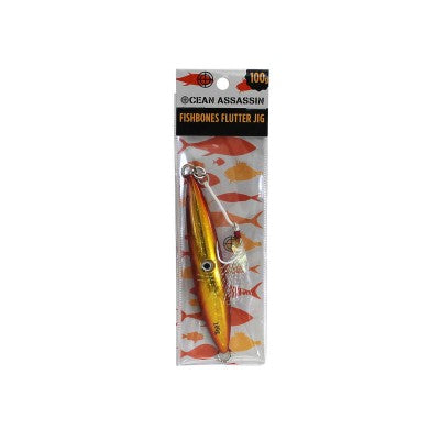100g Fishbones Flutter Jig - Holographic Fishing Lure