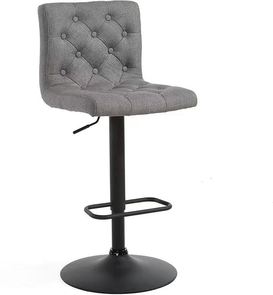 Bar Stools Set of 2, MODEL-RO-13, Adjustable Swivel Barstools, Bar Chairs,Upholstered Counter Height with High Backrest for Kitchen Island
