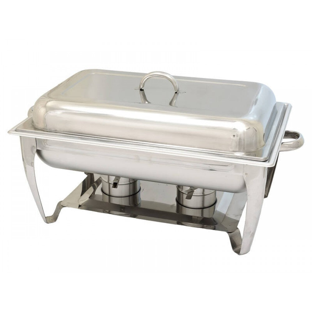 Chafing Dish Warmer Bain Marie + 2x GN1/2 Ceramic & SS Pans Chafer Set