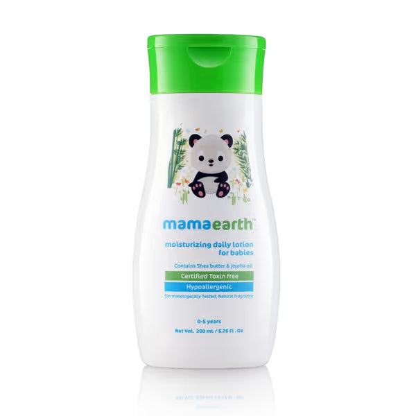 Mamaearth Daily Moisturizing Baby Body Lotion | Skin Nourishment with Shea Butter & Jojoba Oil | Gentle Formula for Delicate Skin of Babies | 200ml