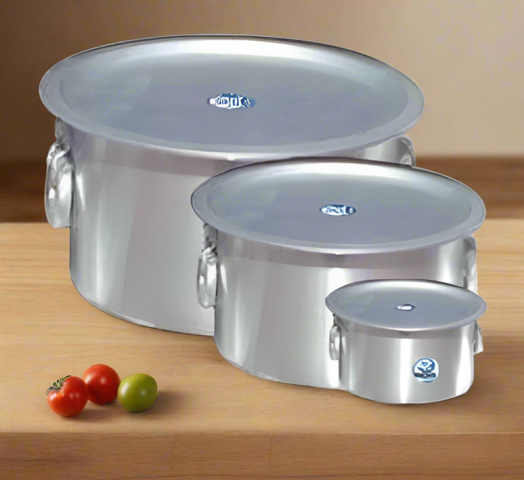 Aluminum Pots with Lids 29CM - 60CM Commercial/Domestic