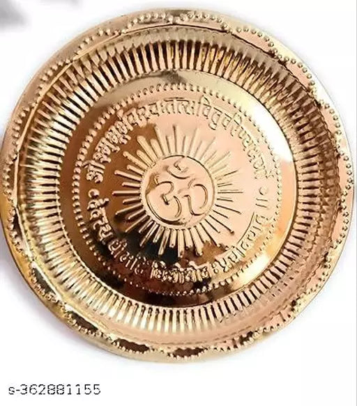 Om Pure Copper Pooja Thali