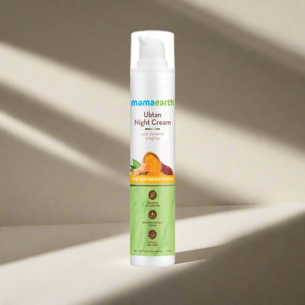 Mamaearth Ubtan Night Cream For Glowing Skin With Turmeric & Saffron (50 g)
