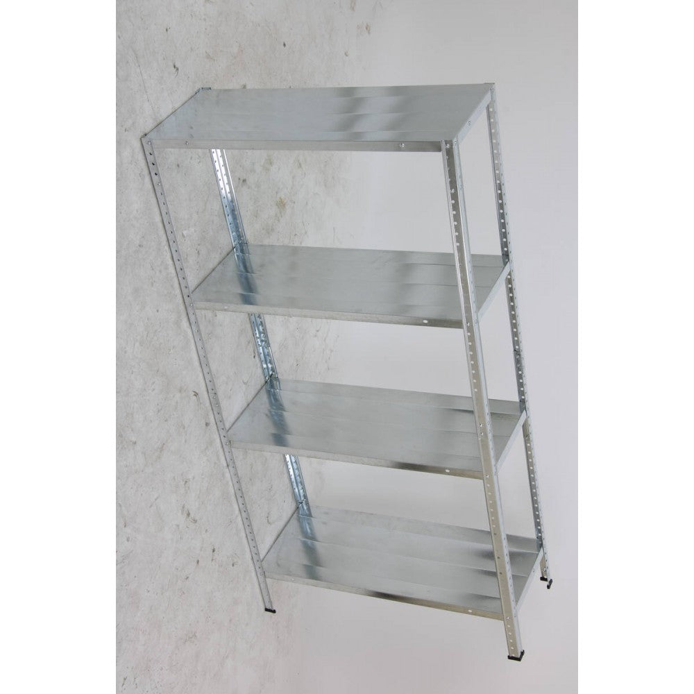 4 Tier Storage Rack Shelves 1.45m - Galv Steel Racking Shelf - Workshop Shelving