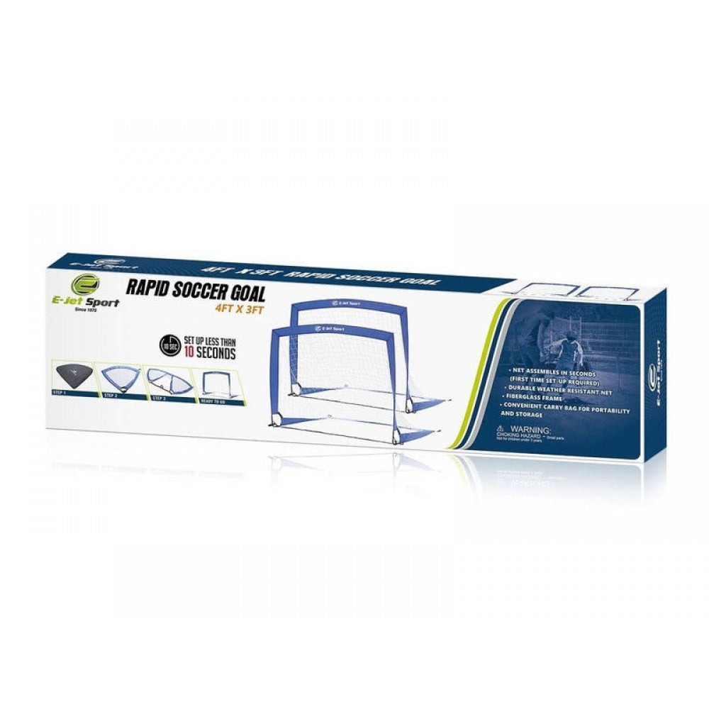 Rapid Soccer Goal - Set of 2 Portable Football Goals - 120cm x 90cm