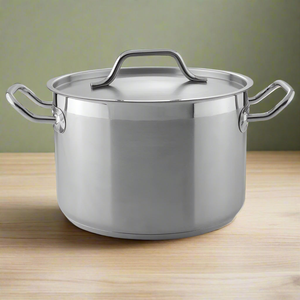 Stock Pot 34L with Lid Stainless Steel