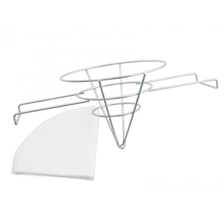 10" Fry Oil Filter Holder + 50 Paper Cones