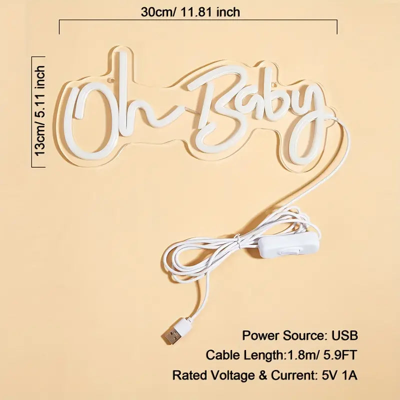 Oh Baby LED Neon Sign