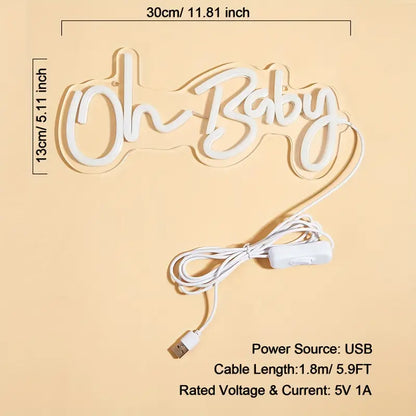 Oh Baby LED Neon Sign