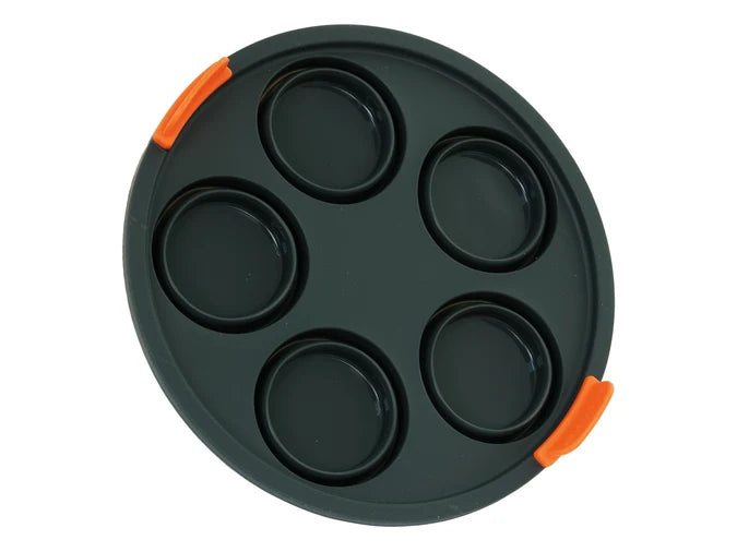5 Cup Muffin Tray Air Fryer Insert - 21cm Round Collapsible Silicone