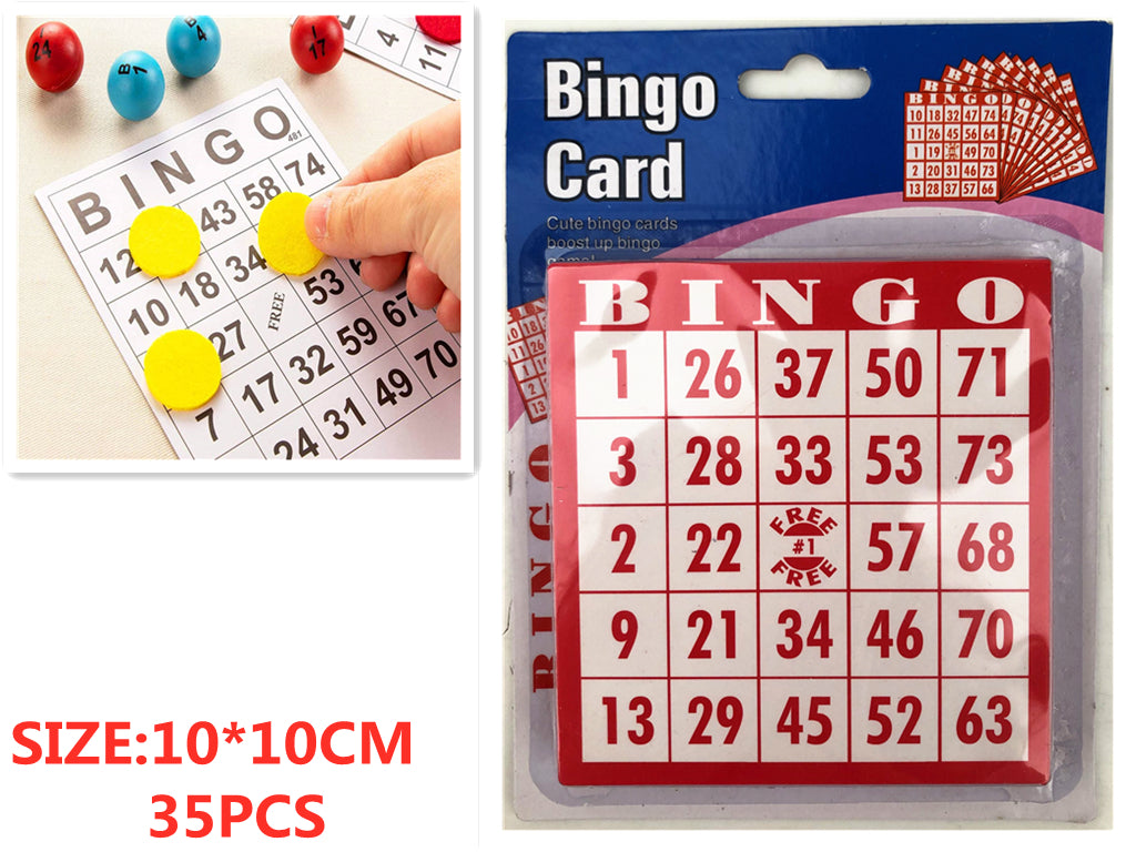 BINGO CARDS 35PCS 10*10.5CM