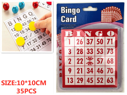 BINGO CARDS 35PCS 10*10.5CM