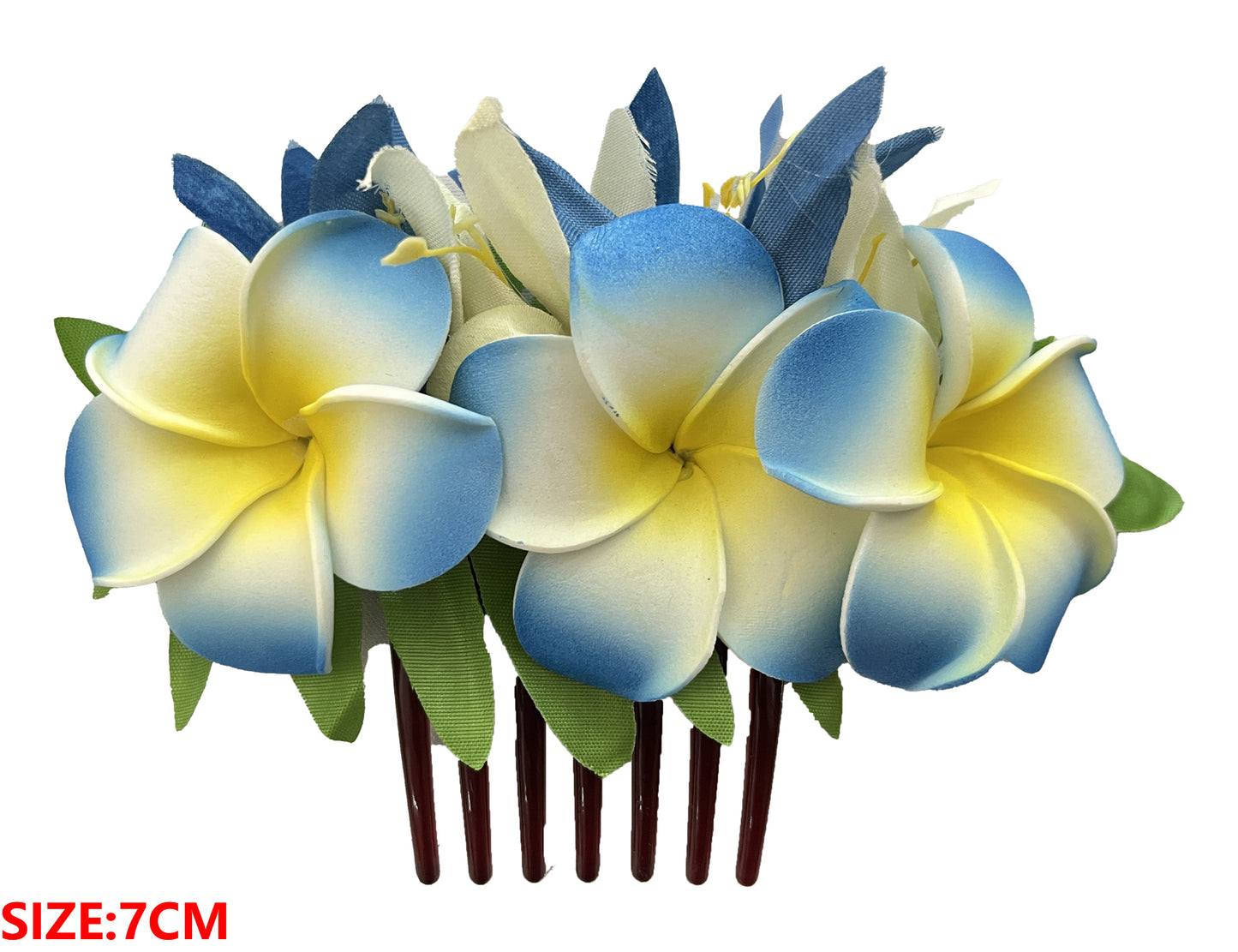 FRANGIPANI HAIR COMB, 7cm