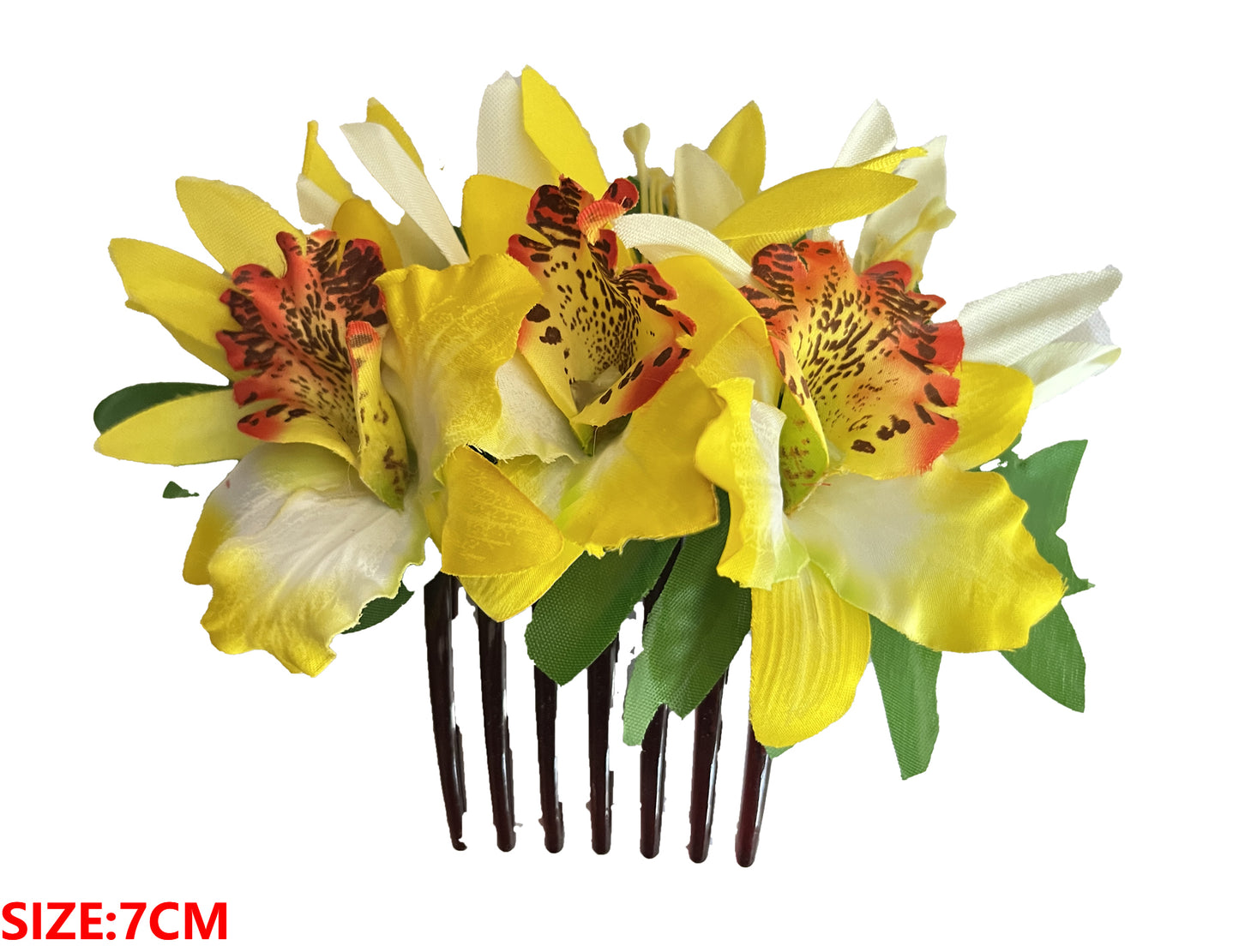 ORCHID HAIR COMB, 7cm