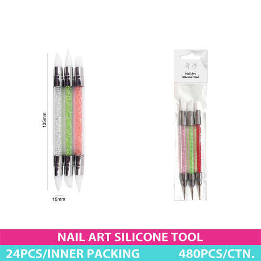 NAIL ART SILICONE TOOL 13.5*1CM 3PCS
