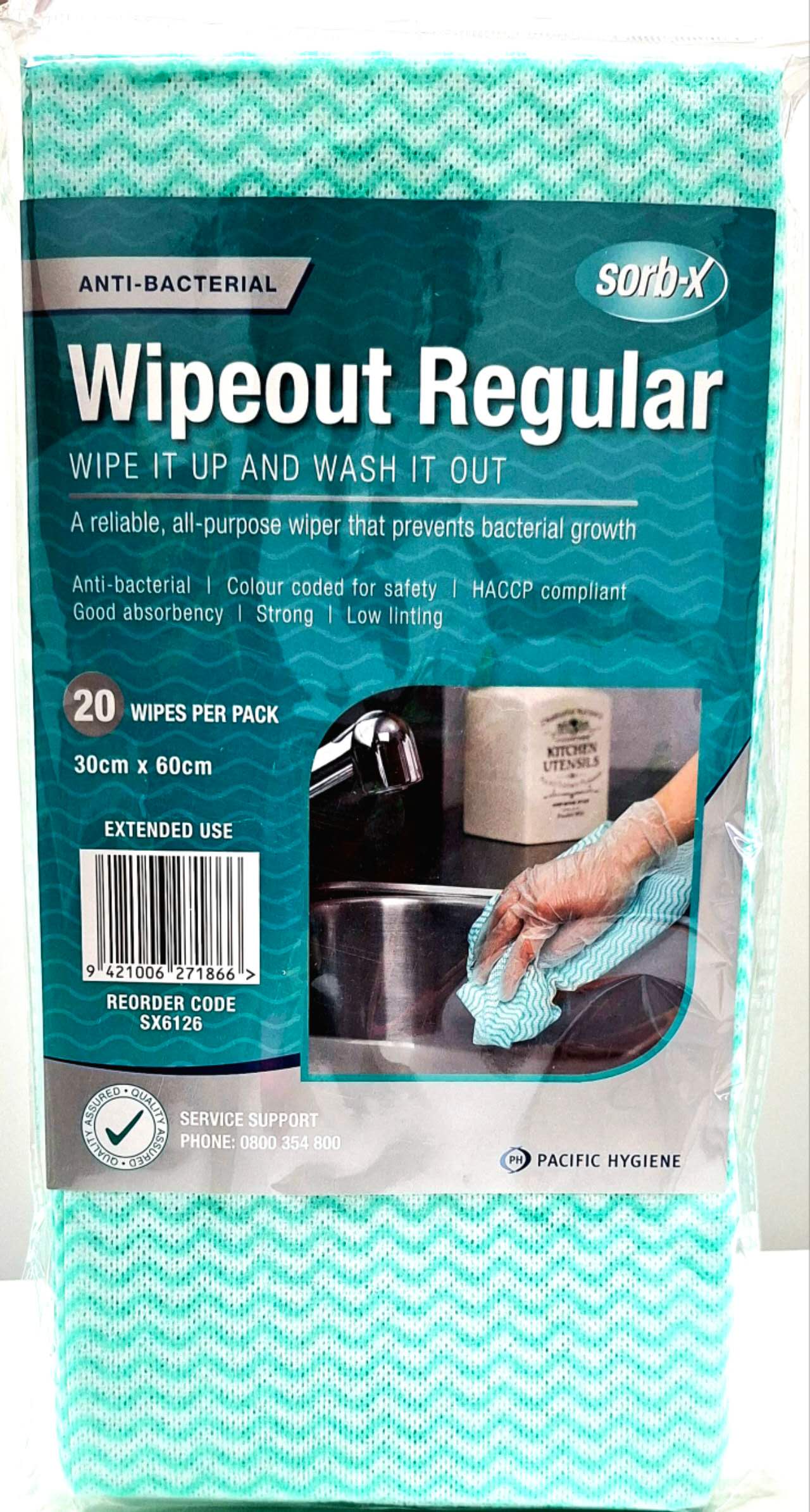 SORB-X WIPE, GREEN 20pcs/pk