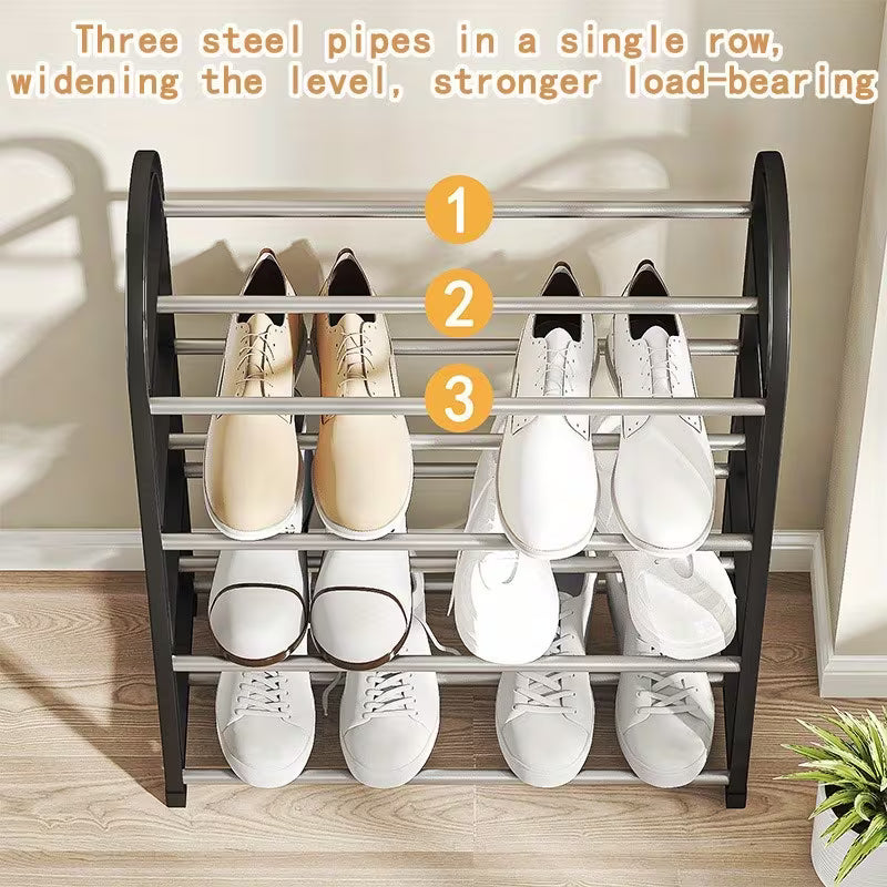 4Tier Simple and Practical Stackable Standing Shoe Rack