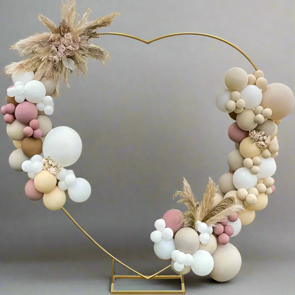 Romantic Heart-Shaped Arch with Iron Frame