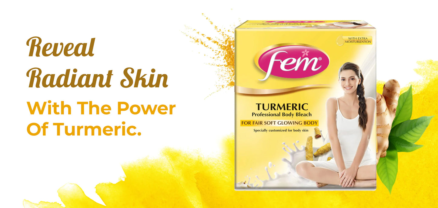Dabur Fem Turmeric Body Bleach, 24g