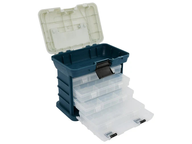 Fishing Tackle Box - 4 Tray with Top Lid Storage