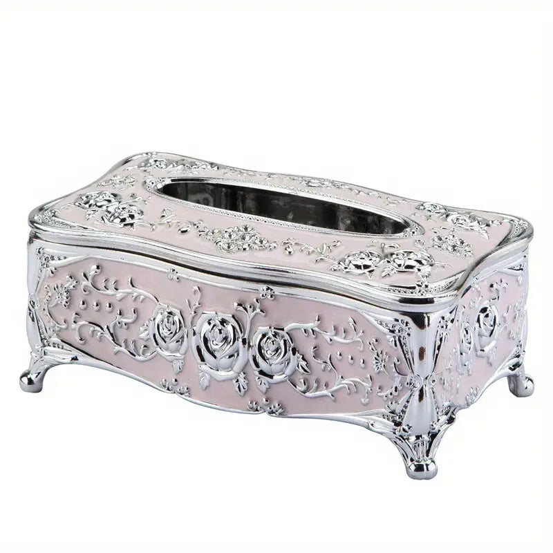 Pretty Tissue Box Rose Embossed Tissue Box, Luxurious Elegant Design Tissue Holders – Big ...
