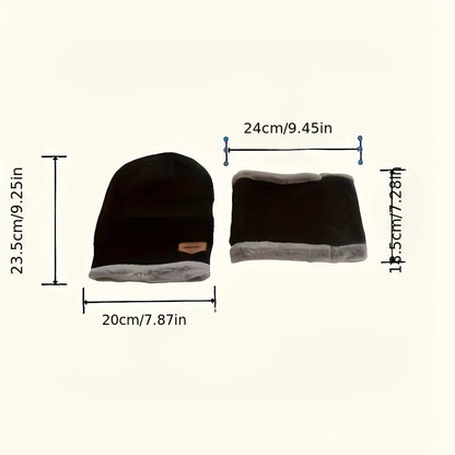 Men's Hand Washable Textile Blend Cycling Cap and Neck Gaiter Combo