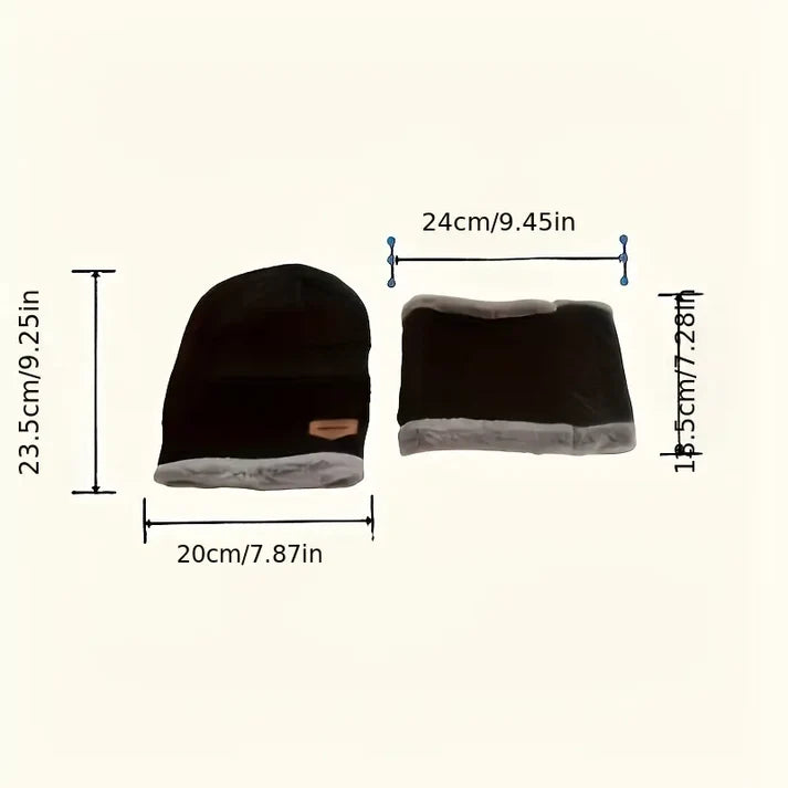Men's Hand Washable Textile Blend Cycling Cap and Neck Gaiter Combo