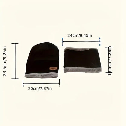 Men's Hand Washable Textile Blend Cycling Cap and Neck Gaiter Combo