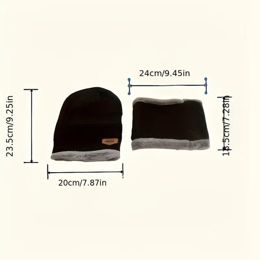 Men's Hand Washable Textile Blend Cycling Cap and Neck Gaiter Combo