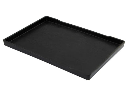 38cm Rectangular Drinks Tray with Raised Edge - Black