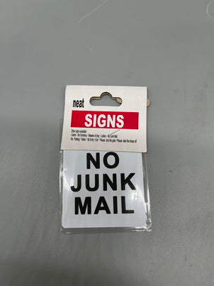 No Junk Mail Sign
