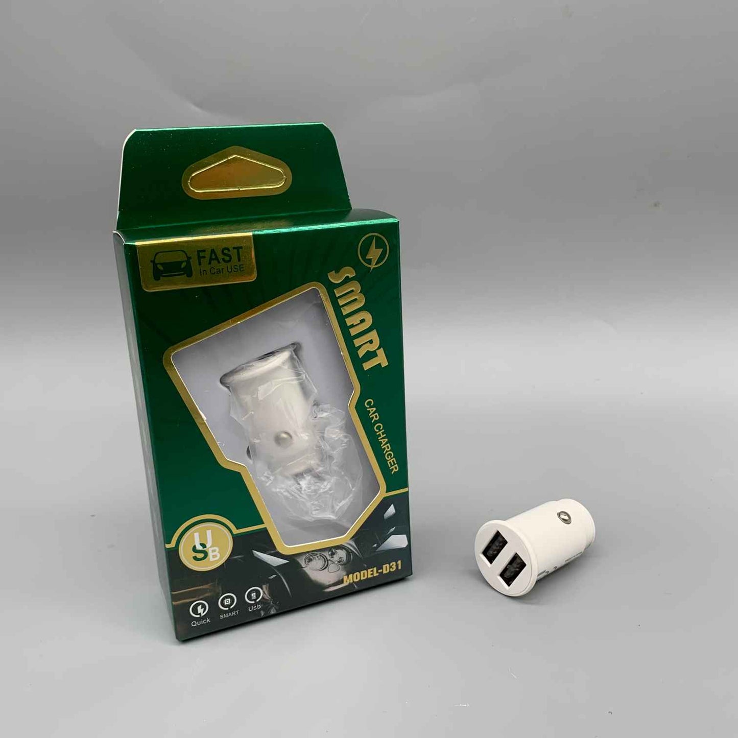 Car charger (Dual USB)5V,2.1A