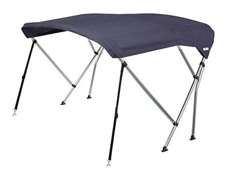 Bimini Top for Boats 1.5m - 1.7m Wide, Aluminium Frame & Heavy Duty Cover - BLUE