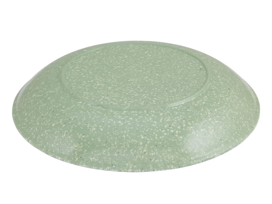 40cm Large Round Green Plate - Melamine Serving Dish Platter
