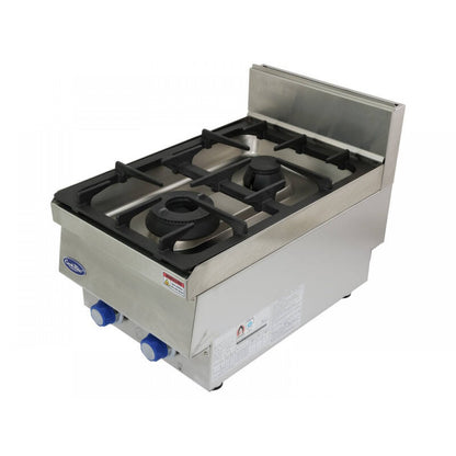 2 Burner Benchtop ULPG Gas Cooktop Stove - Stainless Steel