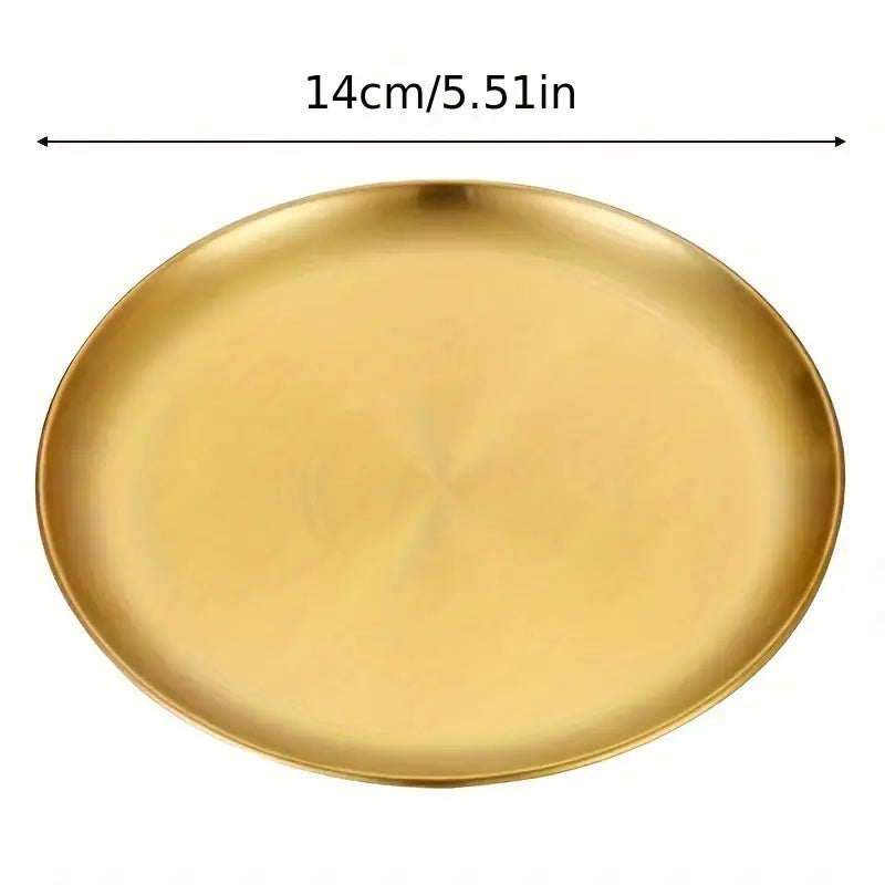 Thickened Stainless Steel Dessert Plates 6pcs