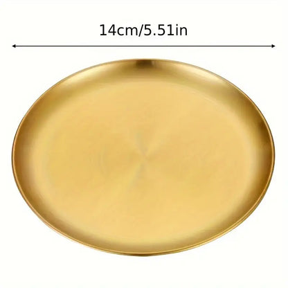 Thickened Stainless Steel Dessert Plates 6pcs