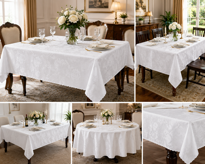 TABLE CLOTH WHITE 150/250CM